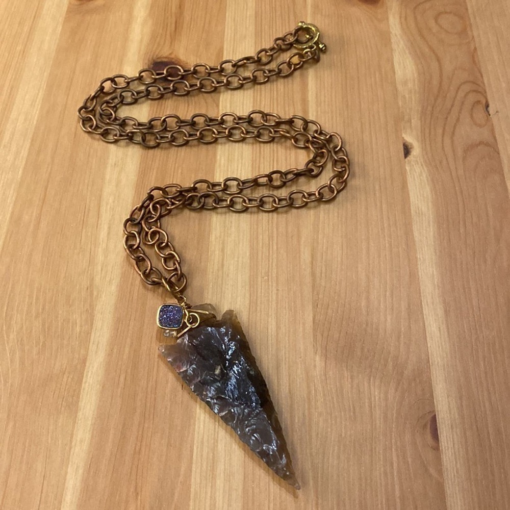 Catherine Page Handmade arrowhead handcrafted necklace 18" designer jewelry